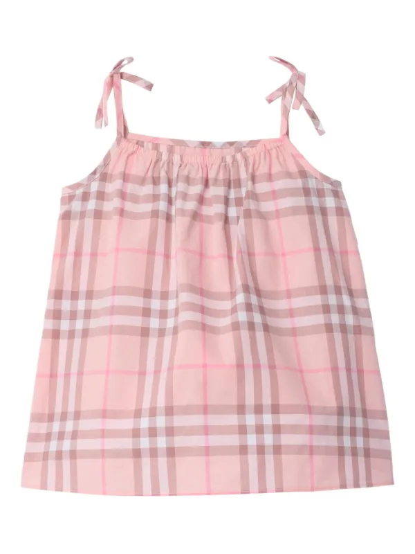 Burberry Kids チェック ワンピース セット | ピンク | FARFETCH JP