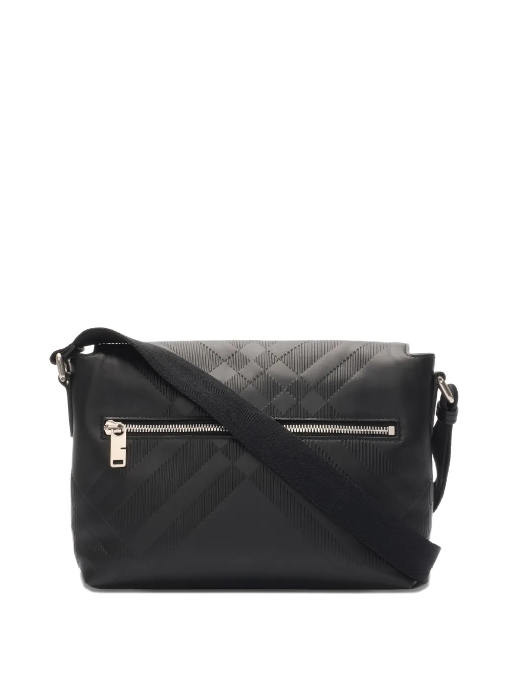 Burberry Geruite messengertas met gesp Zwart