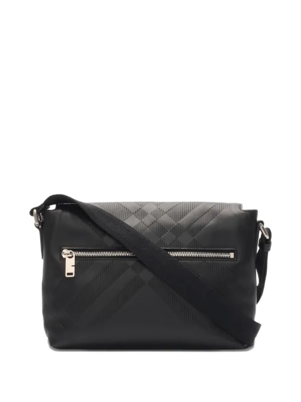 Burberry チェック メッセンジャーバッグ | ブラック | FARFETCH JP