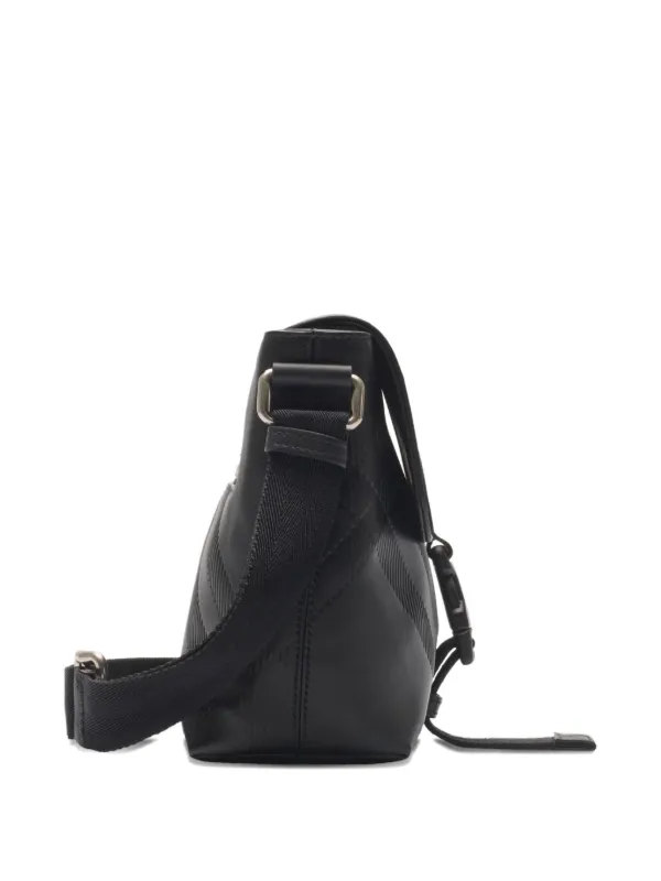 Burberry チェック メッセンジャーバッグ | ブラック | FARFETCH JP
