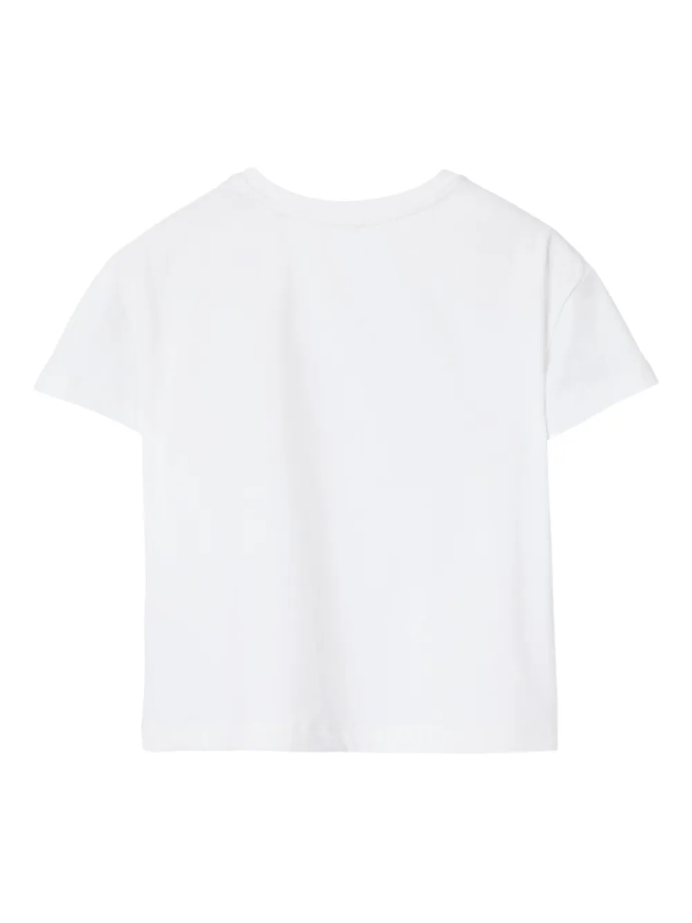 Burberry Kids Katoenen T-shirt met Equestrian-logo Wit