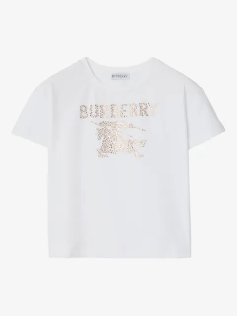 Burberry Kids playera con logo ecuestre