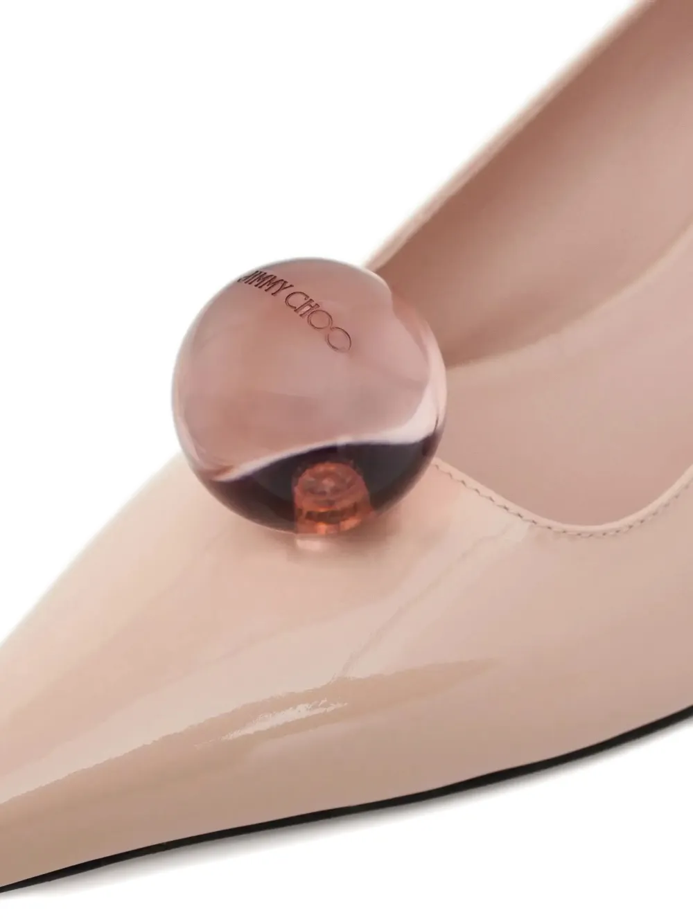 Jimmy Choo 50 mm Orb Sphere leren pumps met bolvormig detail Beige