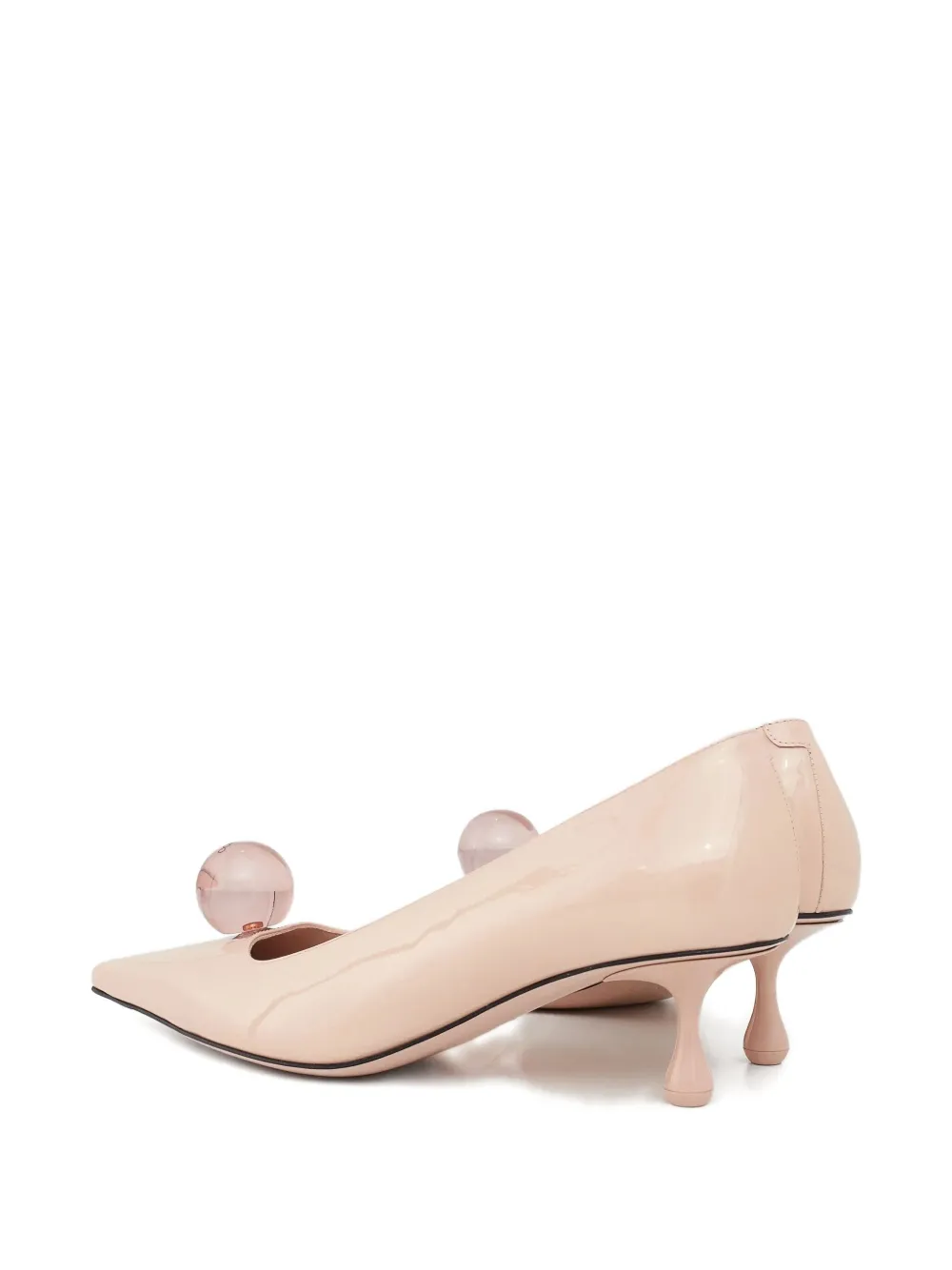 Jimmy Choo 50 mm Orb Sphere leren pumps met bolvormig detail Beige