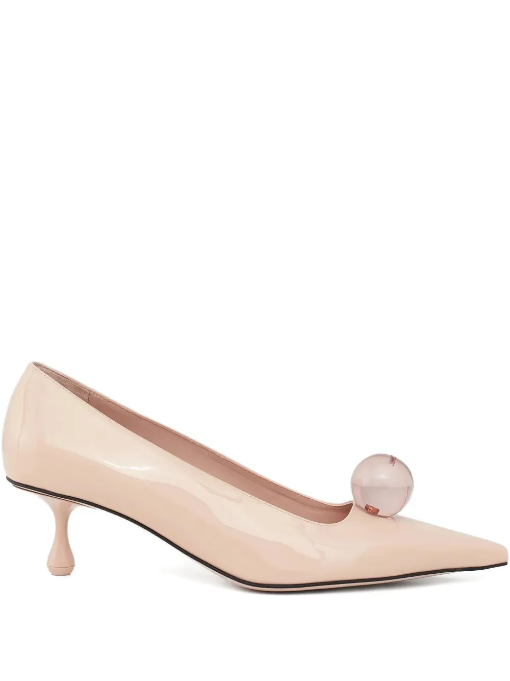 Jimmy Choo 50 mm Orb Sphere leren pumps met bolvormig detail Beige