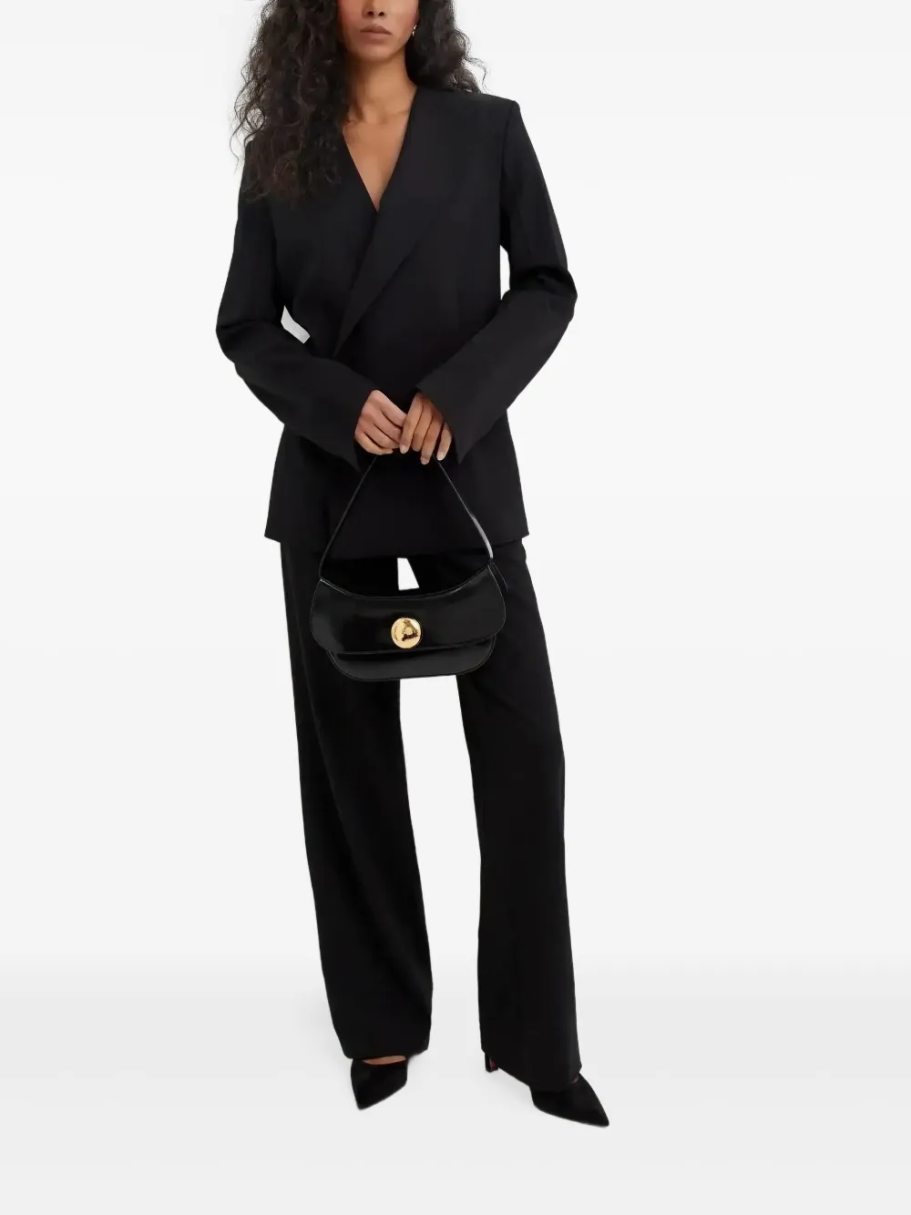 LouLou de Saison Blazer met dubbele rij knopen Zwart