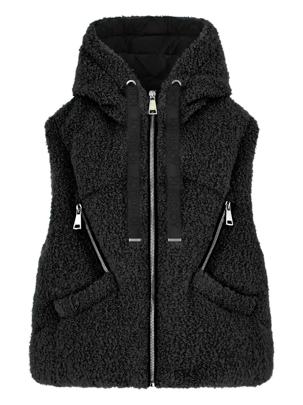 Khrisjoy Hooded Zip Gilet In Black
