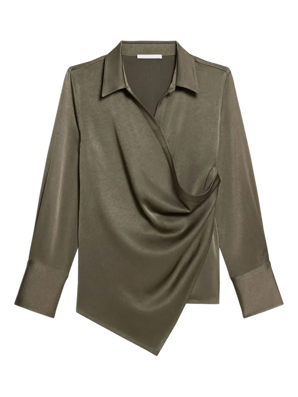 Helmut Lang draped wrap shirt | Green | Image 1