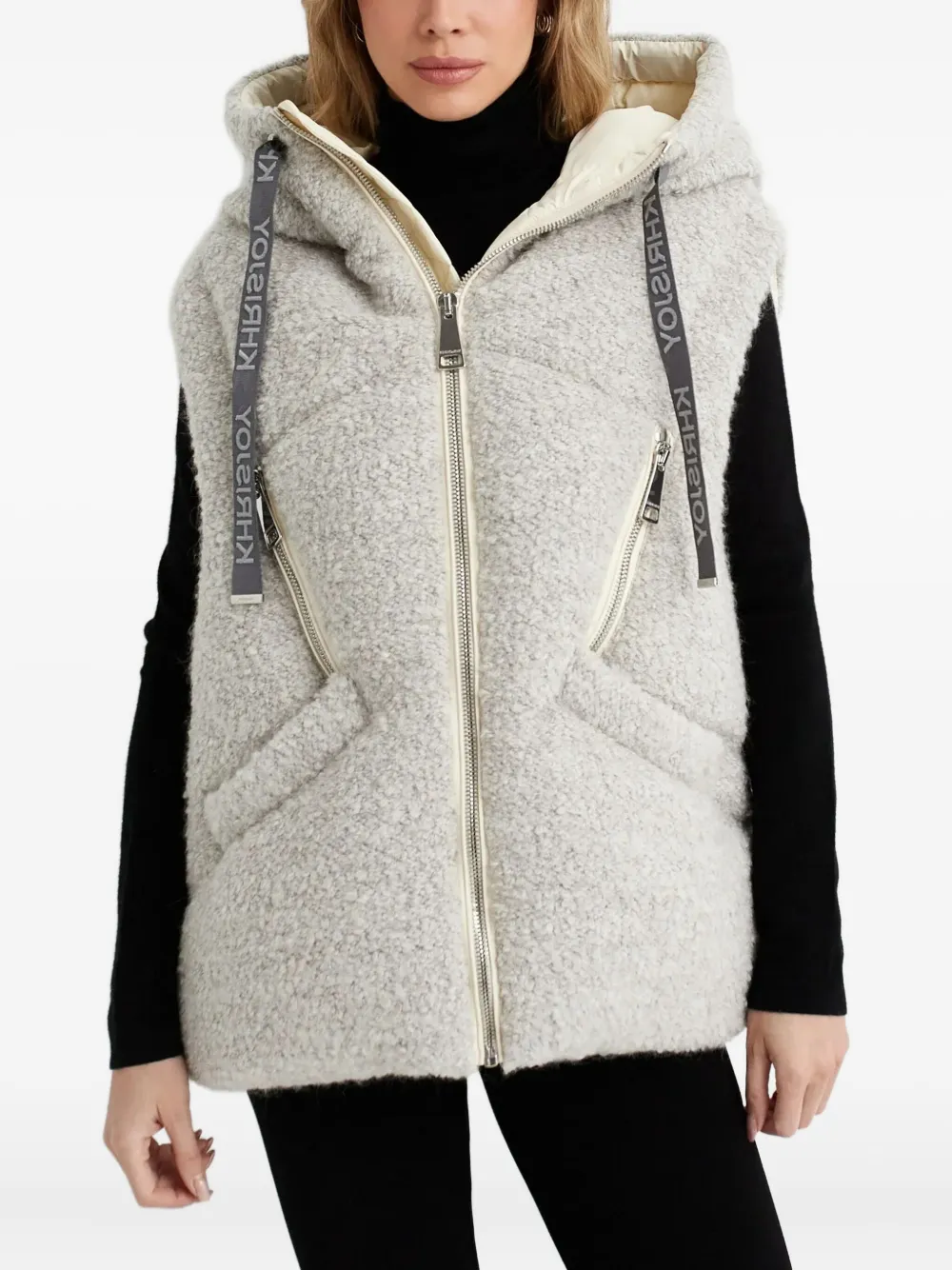 Khrisjoy Bodywarmer met capuchon Grijs
