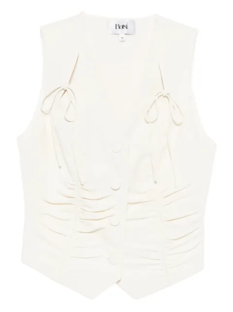 Botsi chaleco fruncido con detalle de lazo
