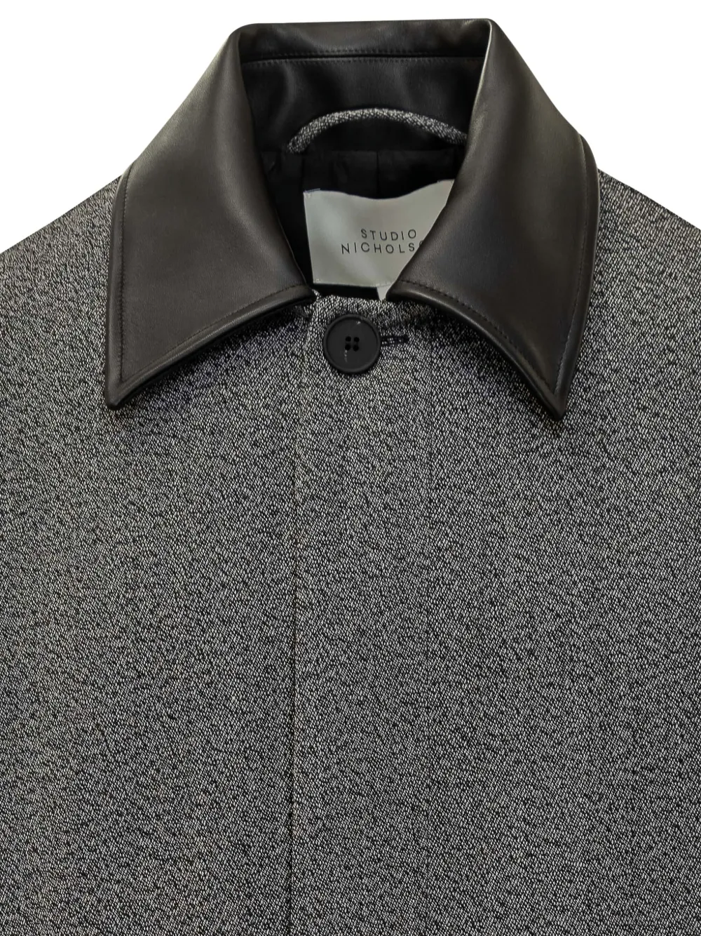 Studio Nicholson Virgin Wool-leather Bryn Coat In Gray