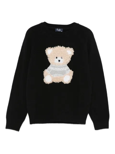 Il Gufo teddy-appliqué sweater