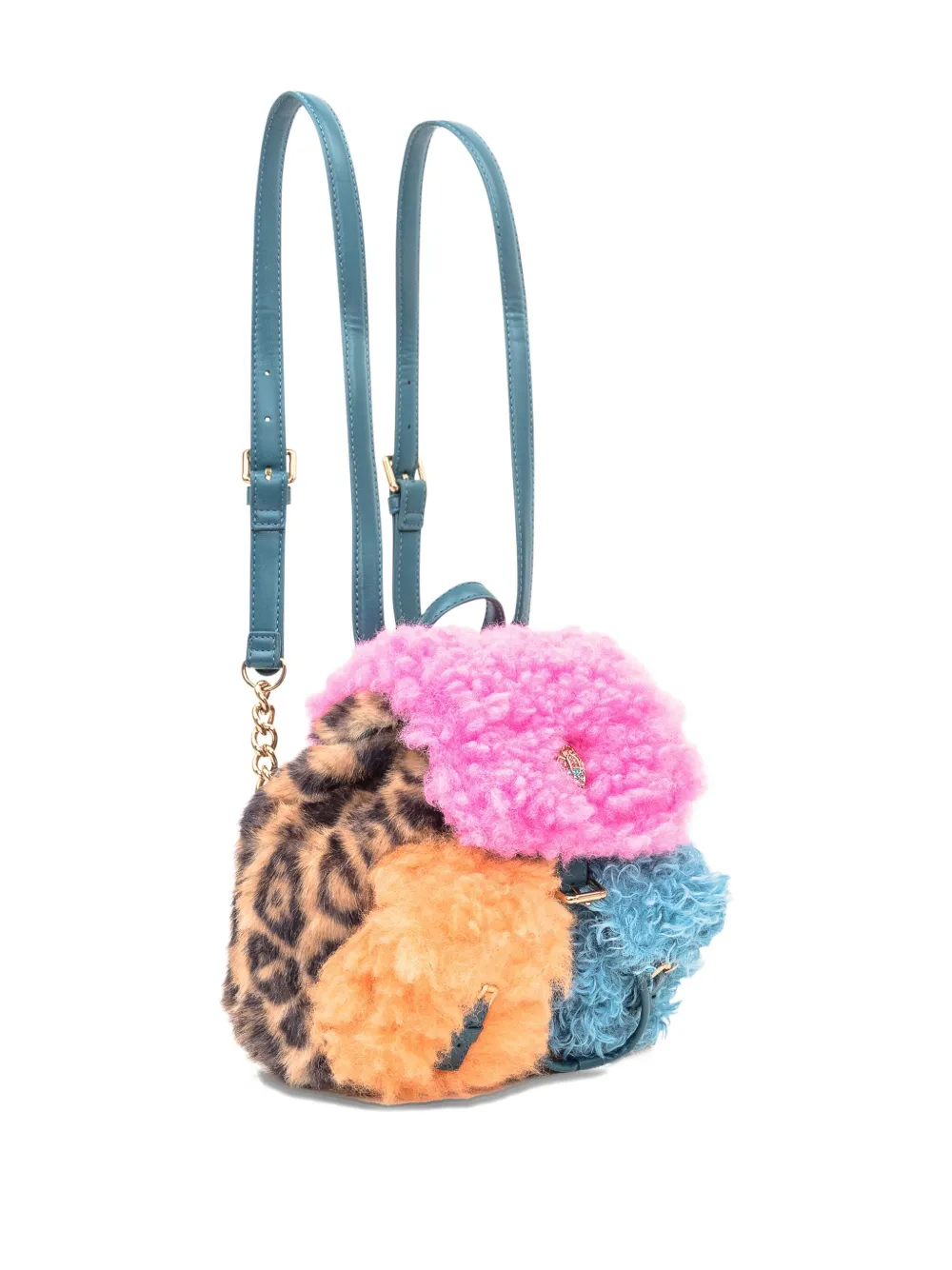 Kurt Geiger Small Hoxton Leopard-print Backpack In Pink