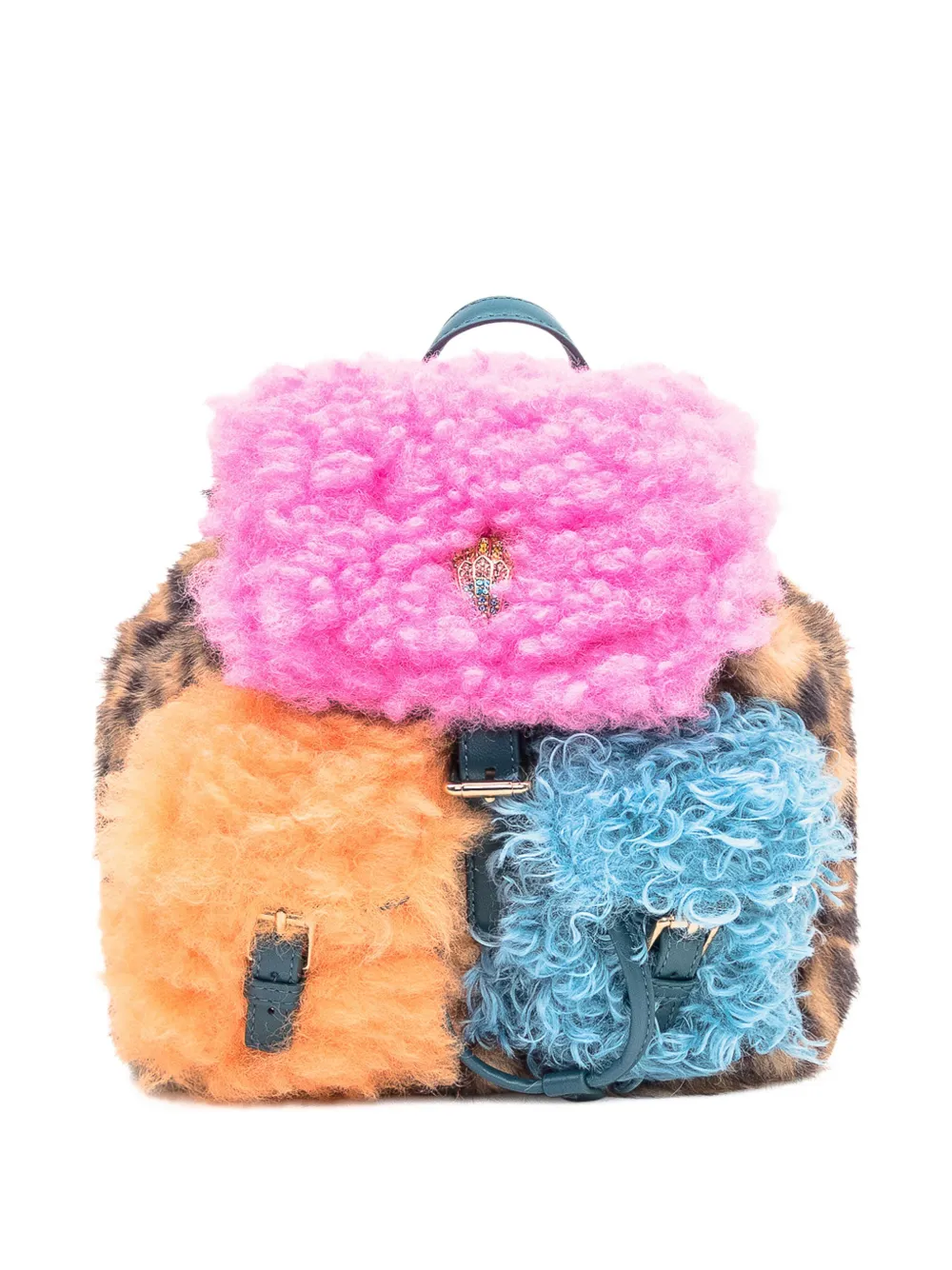 Kurt Geiger Small Hoxton Leopard-print Backpack In Pink