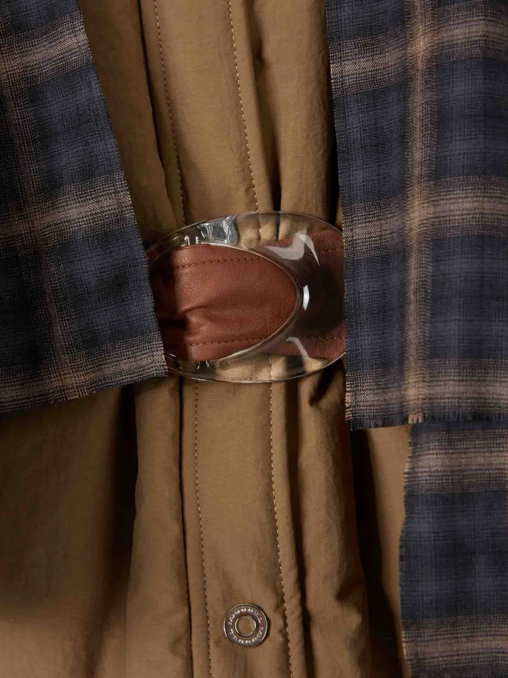 Marbell The Amy Layered Jacket In Brown