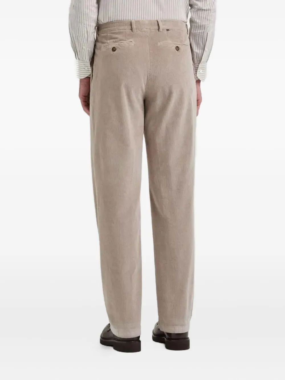 Canali Corduroy Trousers In Neutral