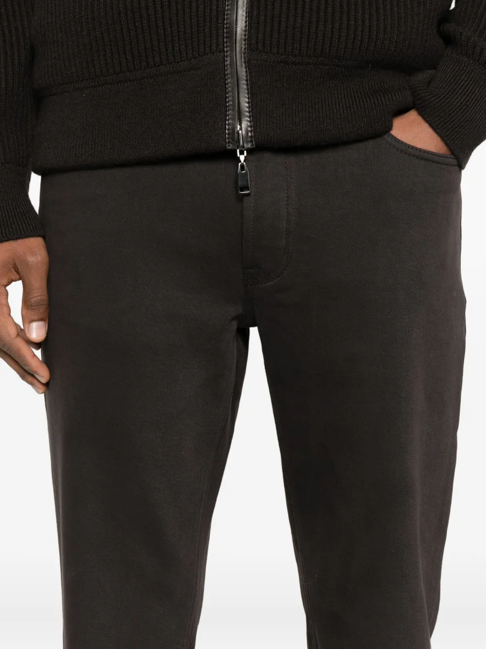 Brioni Five-pockets Trousers In Brown