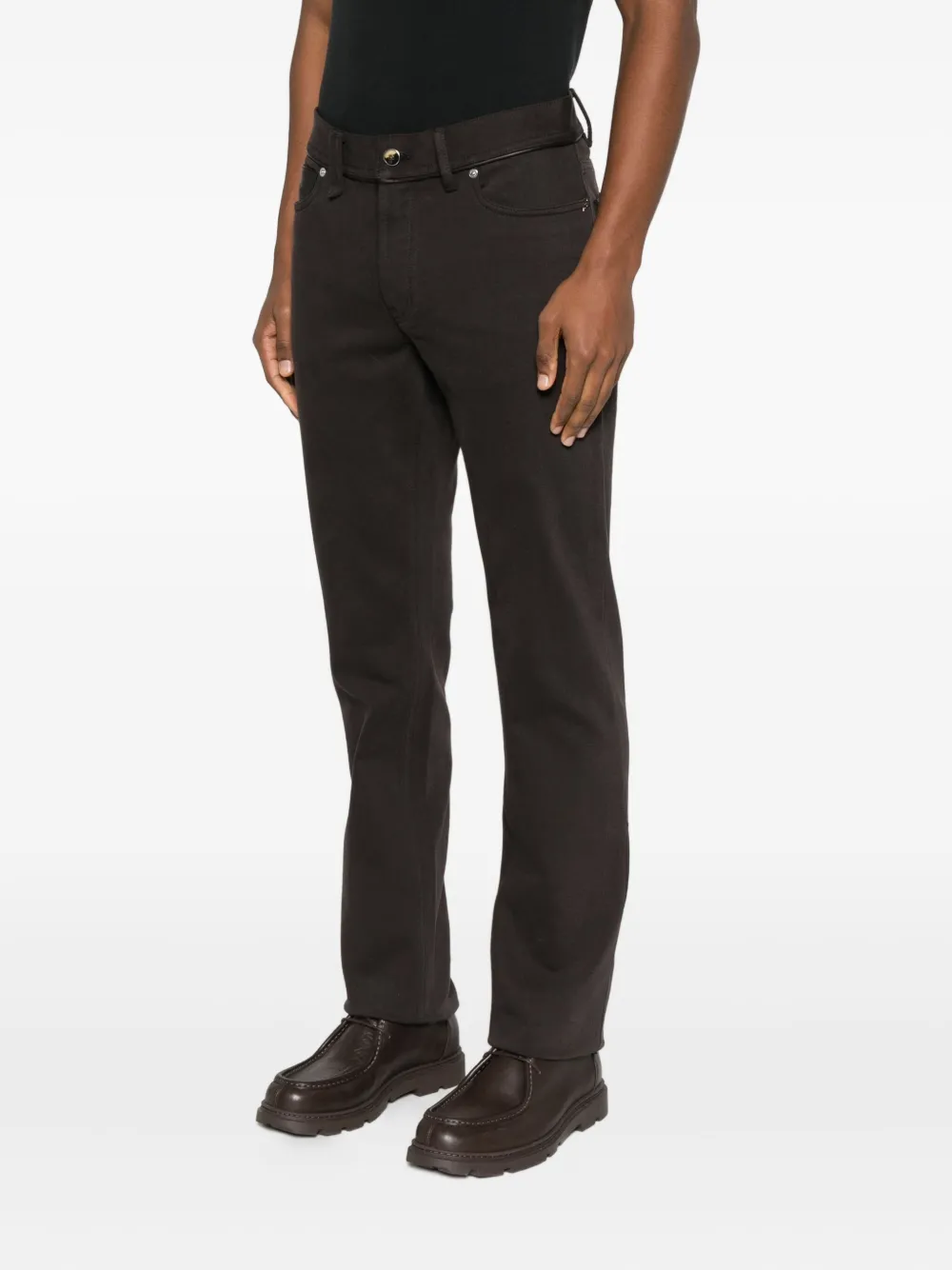 Brioni Five-pockets Trousers In Brown