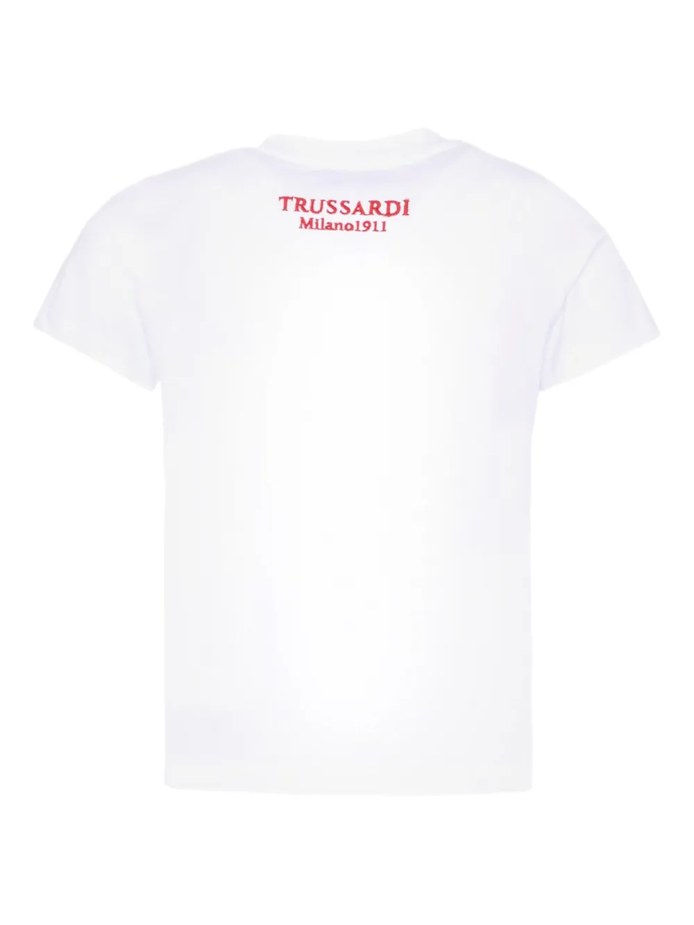 TRUSSARDI JUNIOR T-shirt met applicatie en korte mouwen Wit
