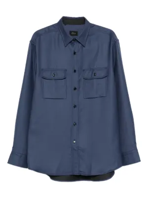 Brioni リネンシャツ | ブルー | FARFETCH JP
