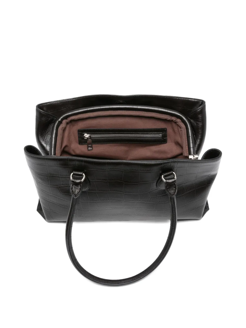 Osoi Embossed Handle Tote Bag In Orange