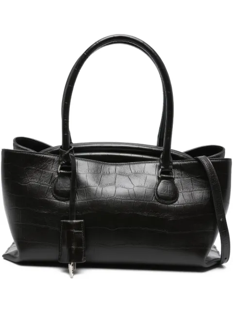 Osoi embossed handle tote bag