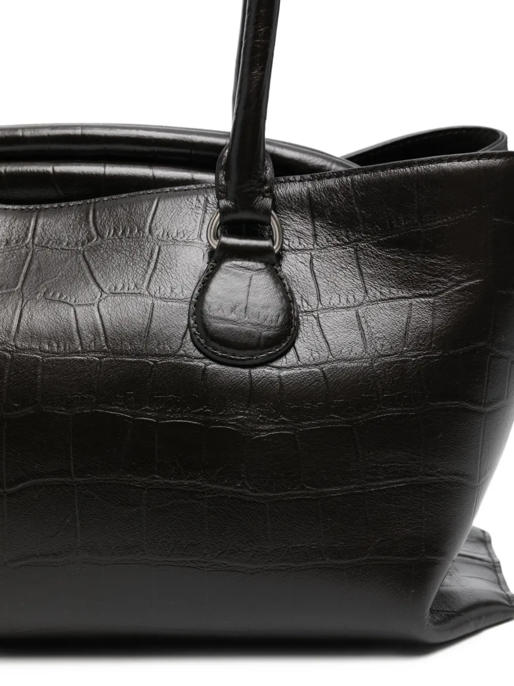 Osoi Embossed Handle Tote Bag In Orange