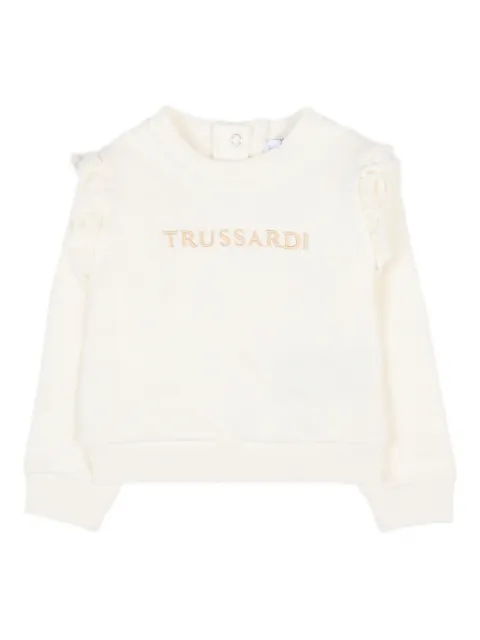TRUSSARDI JUNIOR sudadera con cuello redondo y volantes