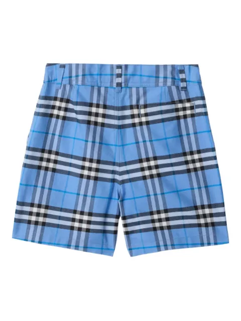 Burberry Kids check-pattern cotton oxford shorts