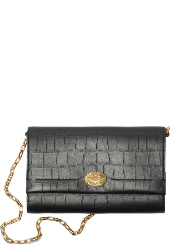Burberry Cotswolds Chain Strap Wallet in Black