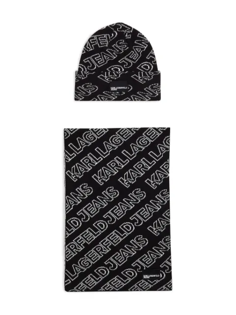 Karl Lagerfeld Jeans monogram scarf set