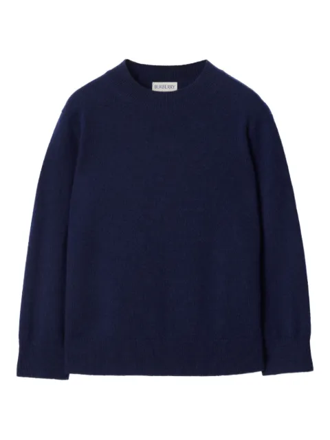 Burberry Kids check-patch crew-neck sweater