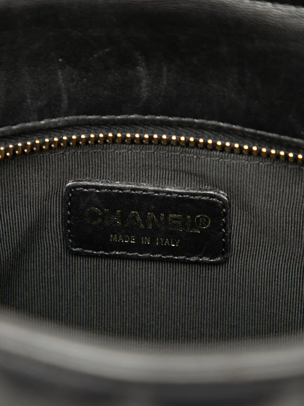 Pre-owned Chanel 2002-2003 Cc Choco Bar Lambskin Tote Bag In Black