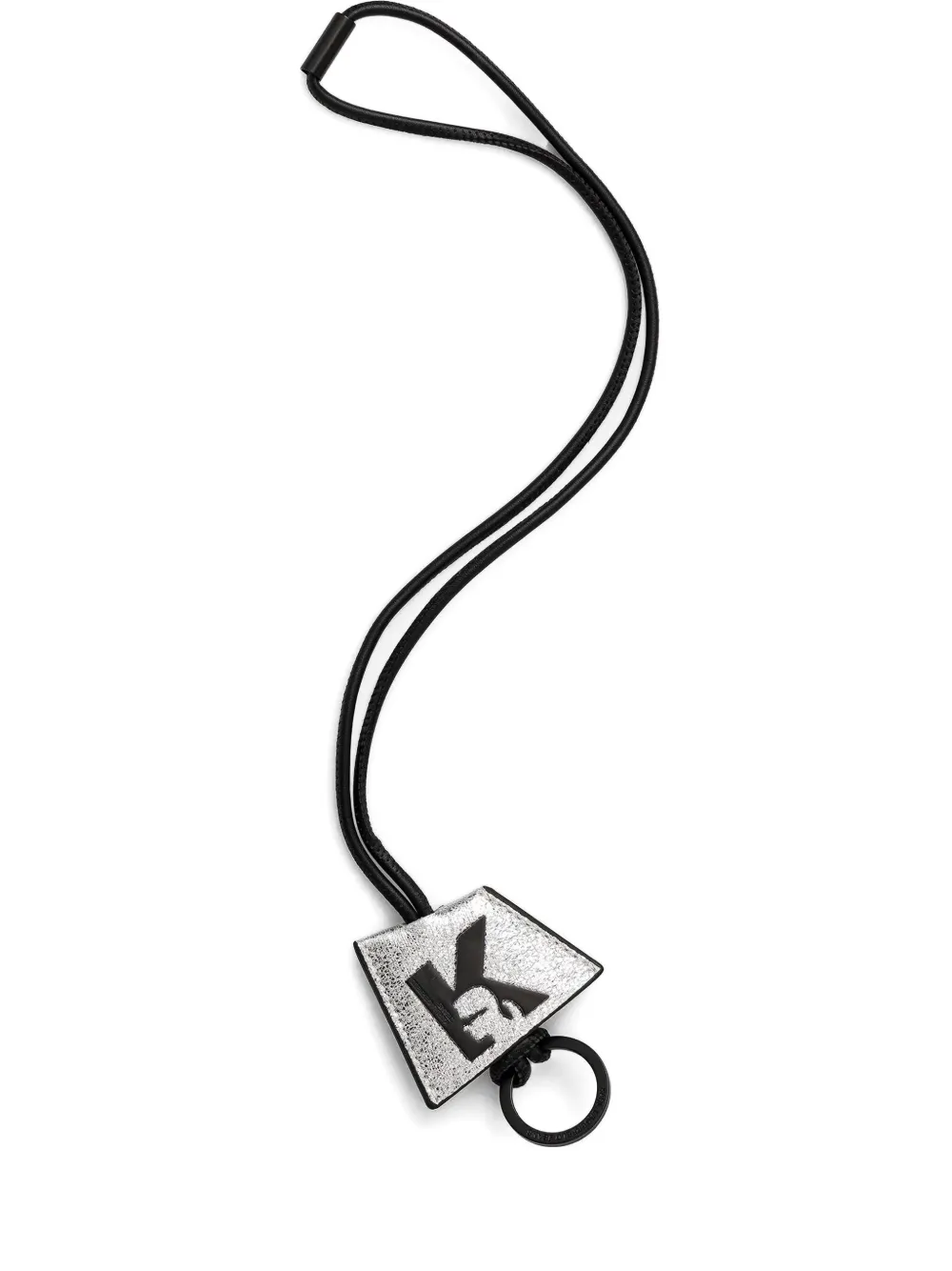 Karl Lagerfeld Jeans Klj Geo Bifold Kchain Shiny Gp In Silver