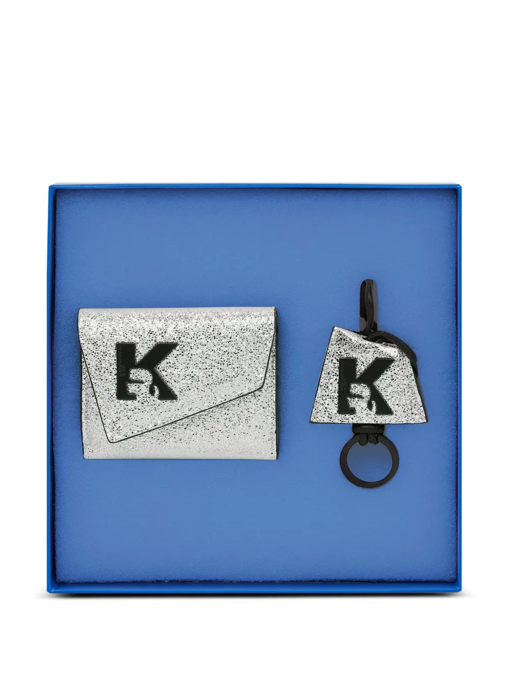 Karl Lagerfeld Jeans Geo Kchain portemonnee Zilver