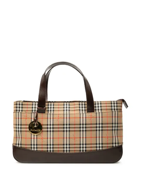 Burberry Pre-Owned bolsa de mano de lona con cuadros Haymarket 2000-2017