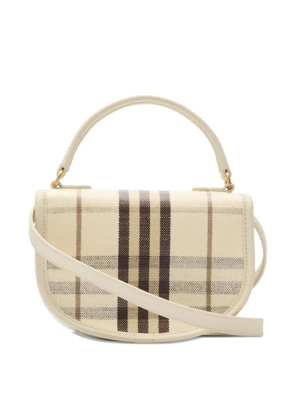Burberry Highlands Plaid Tote Bag In Neutral