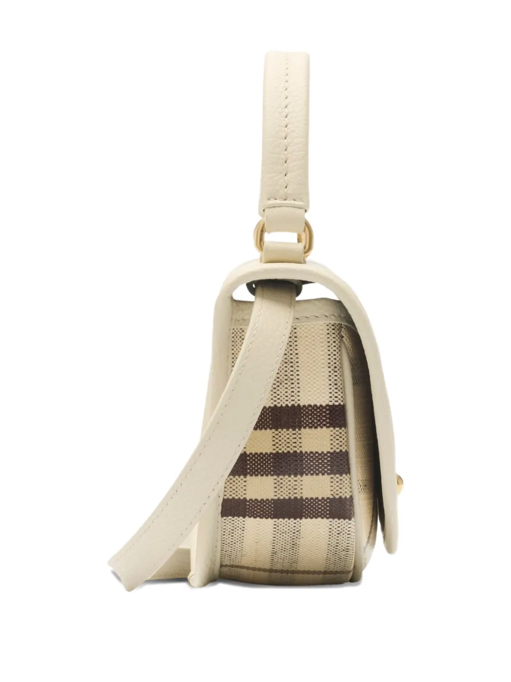 Burberry Highlands Plaid Tote Bag In Neutral