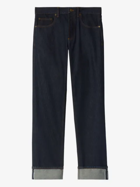 Burberry Straight-Leg-Jeans mit Umschlag