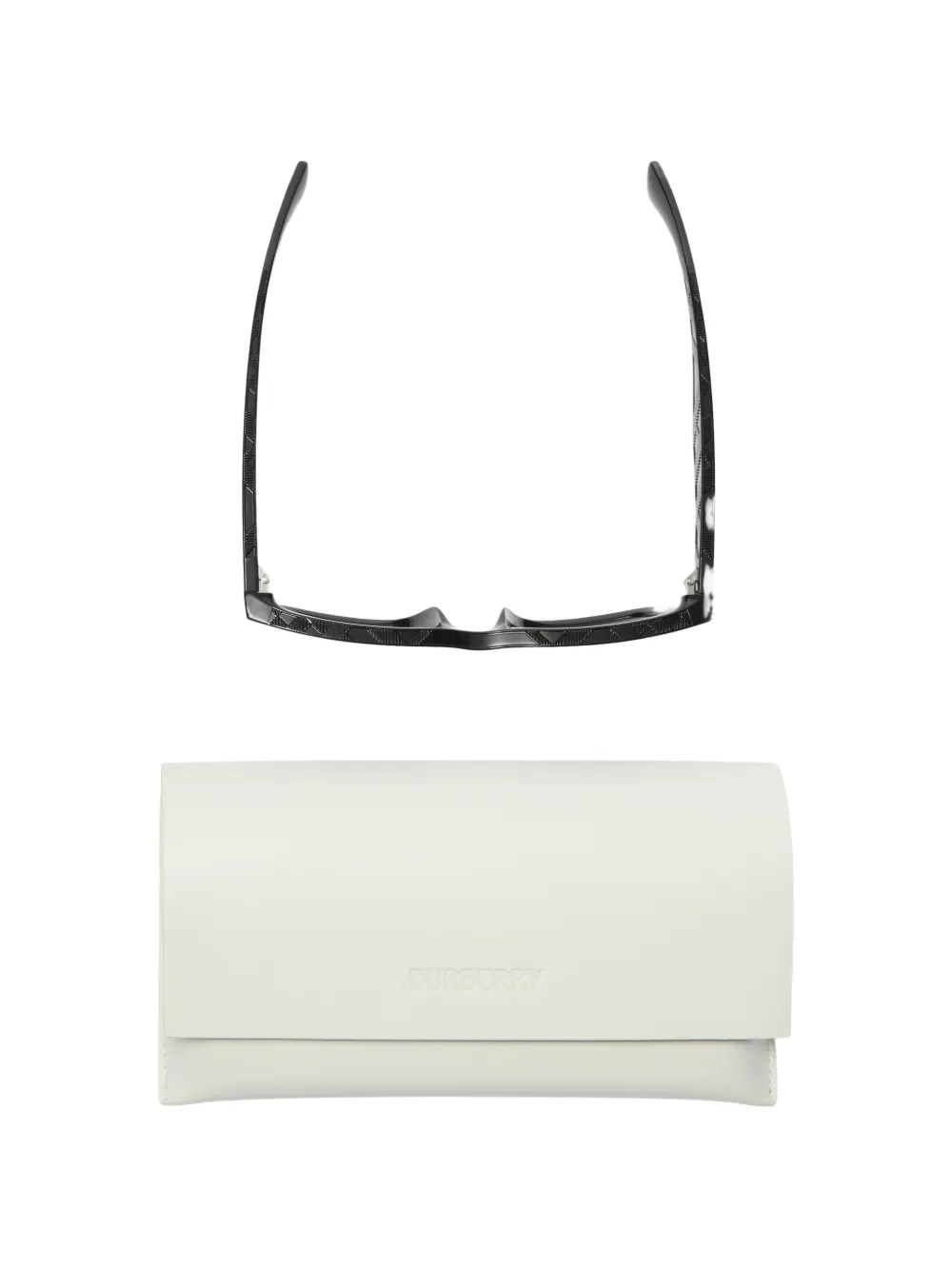Burberry Eyewear Zonnebril met rechthoekig montuur en logo Zwart