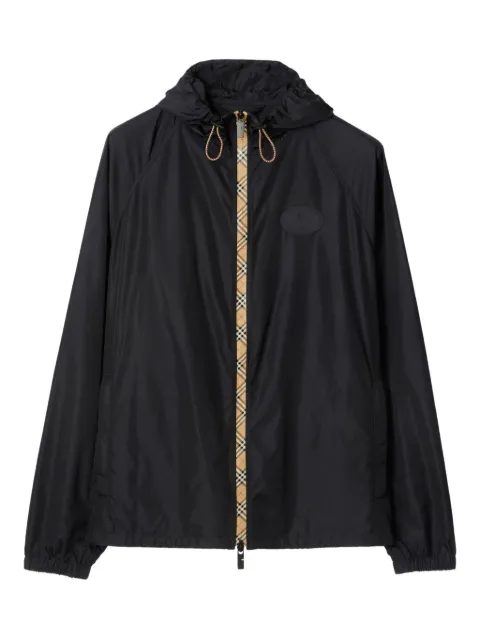 Burberry logo-patch hooded jacket