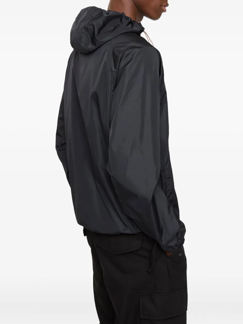 Burberry Jack met capuchon en logopatch Blauw