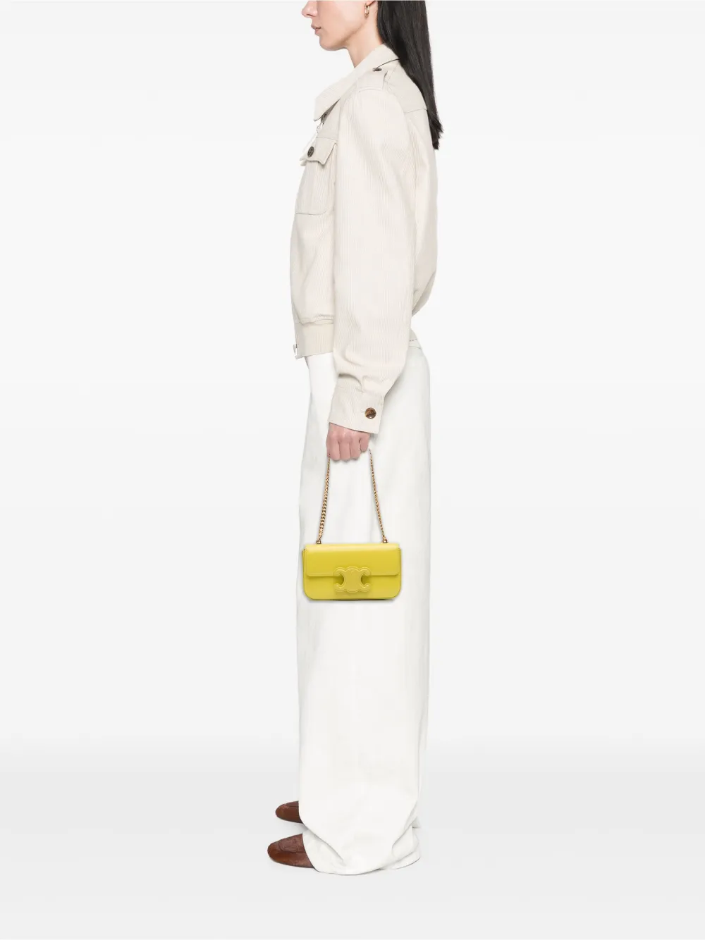 Celine Pre-Owned 2012 Calfskin Cuir Triomphe Chain shoulder bag | Pre-Owned | Image 2