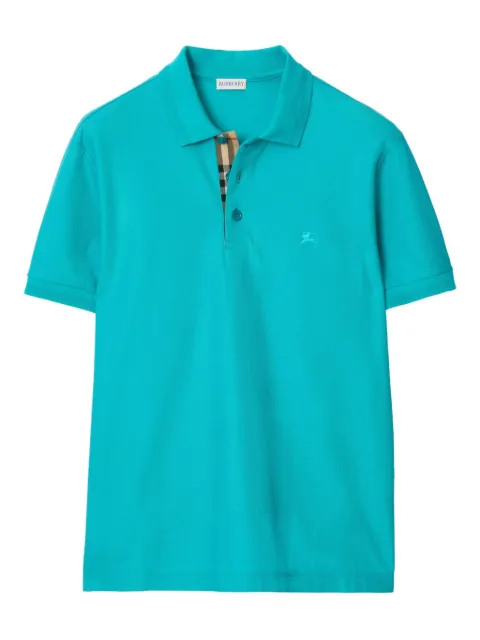 Burberry embroidery-logo polo shirt