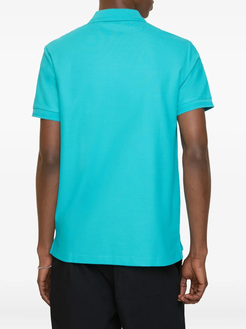 Burberry Poloshirt met geborduurd logo Blauw