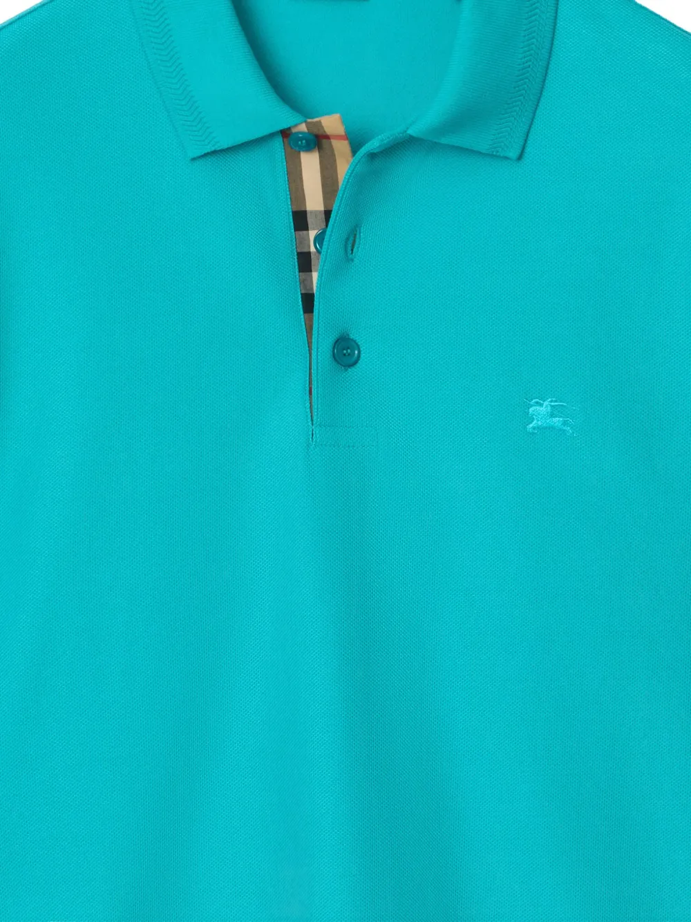 Burberry Poloshirt met geborduurd logo Blauw