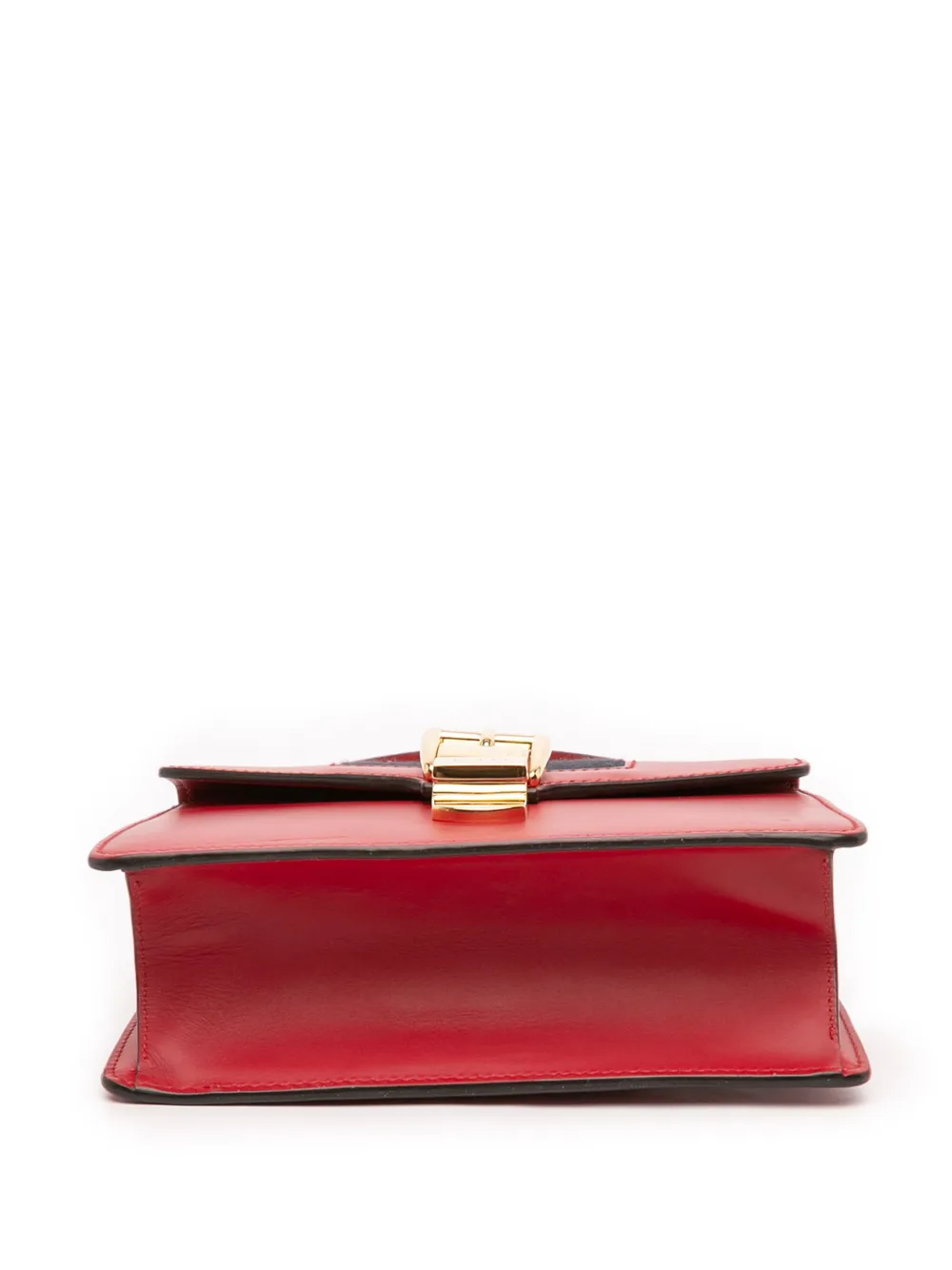 Pre-owned Gucci 2016-2025 Mini Calfskin Sylvie Satchel In Red