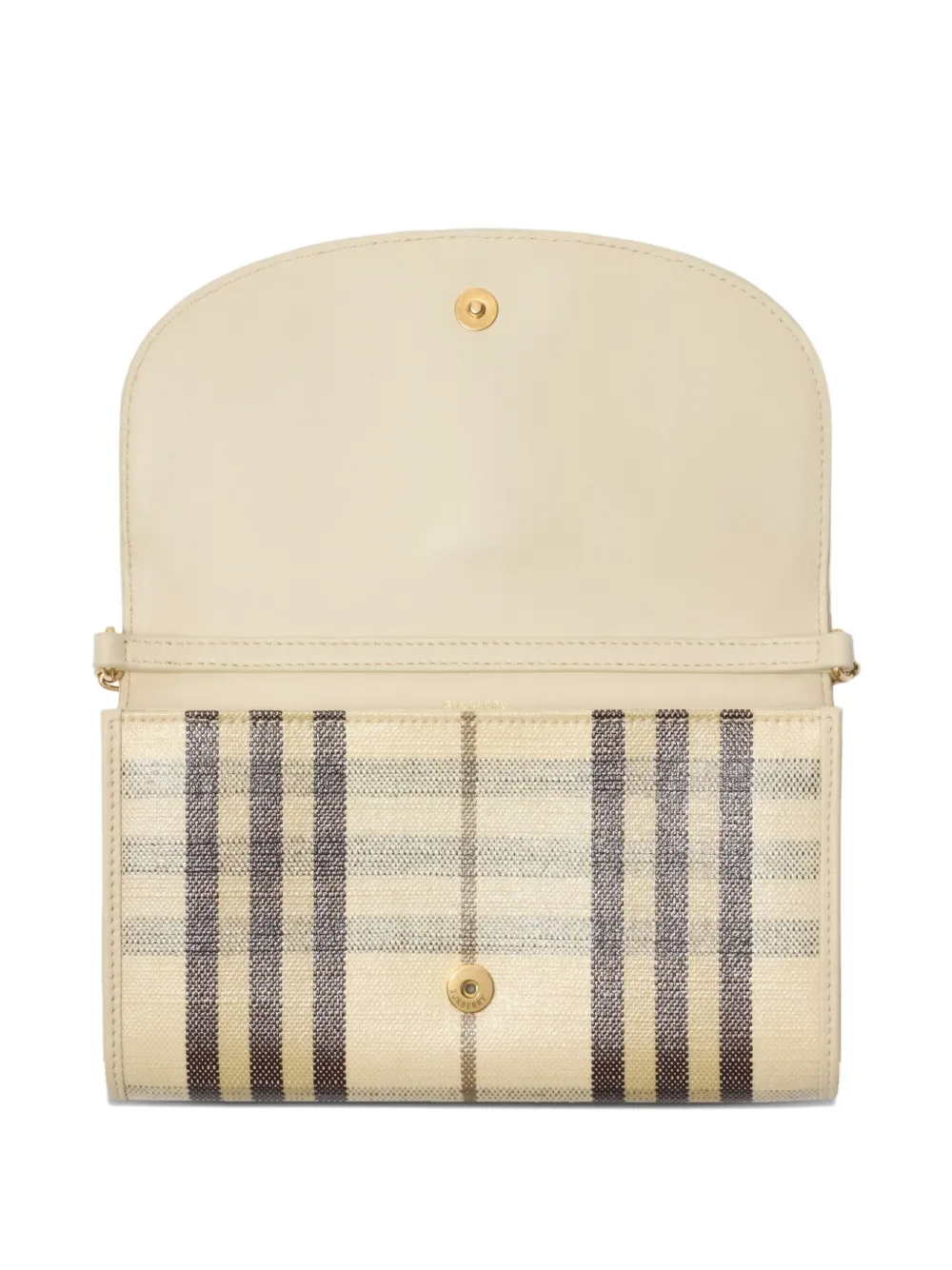 Burberry Highlands clutch met kettingband Beige
