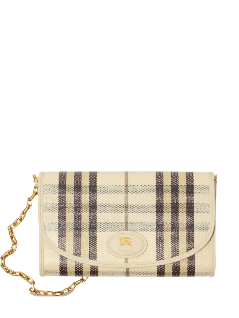 Burberry Borsa mini con motivo a quadri e catena - Toni neutri