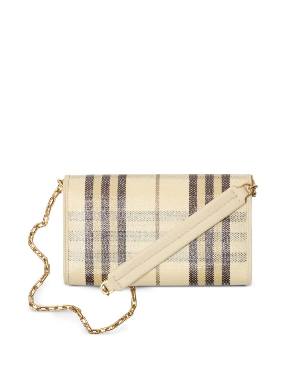 Burberry Highlands clutch met kettingband Beige